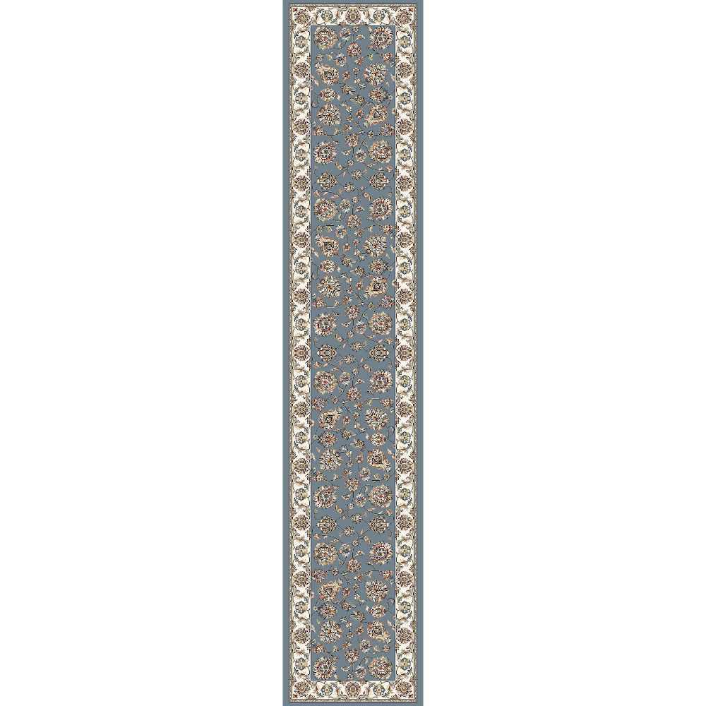 Dynamic Rugs 57365-5464 Ancient Garden 2.2 Ft. X 11 Ft. Finished Runner Rug in Light Blue/Ivory